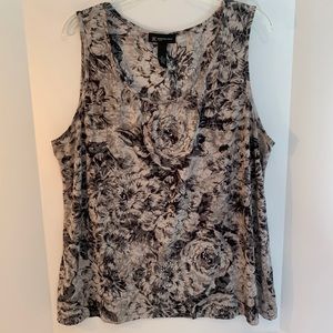 INC International Concepts Tank Top Black Grey 3X